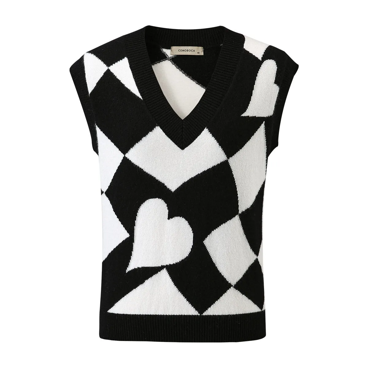 100% Cashmere Vintage-Inspired Knitted Vest