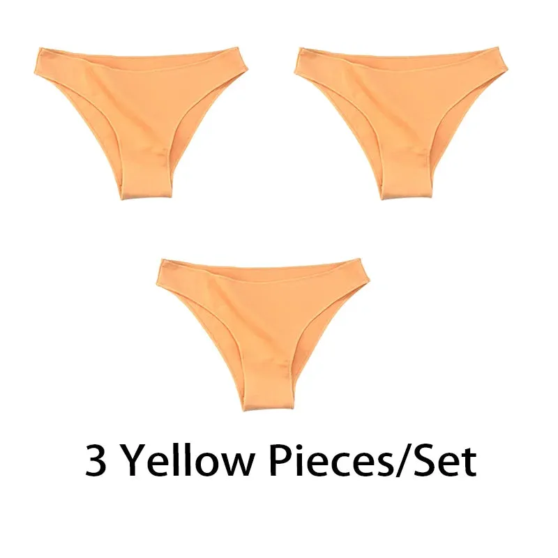 3PCS/Set Women Sexy Cotton Comfort Panties Low Waist Underwear Female Underpants Soft Girl Briefs Intimates