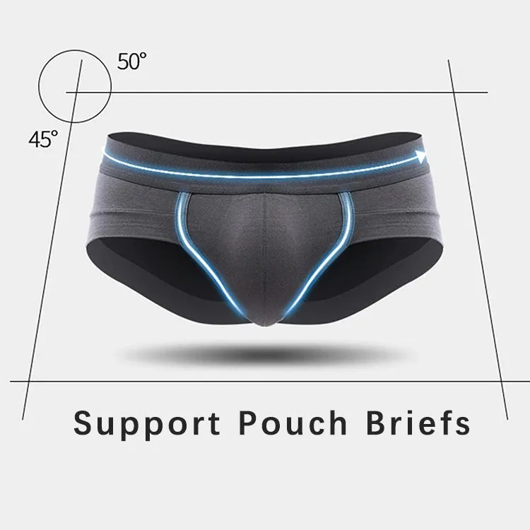 4 Pack Bulge Ball Support Pouch Modal Men's Briefs