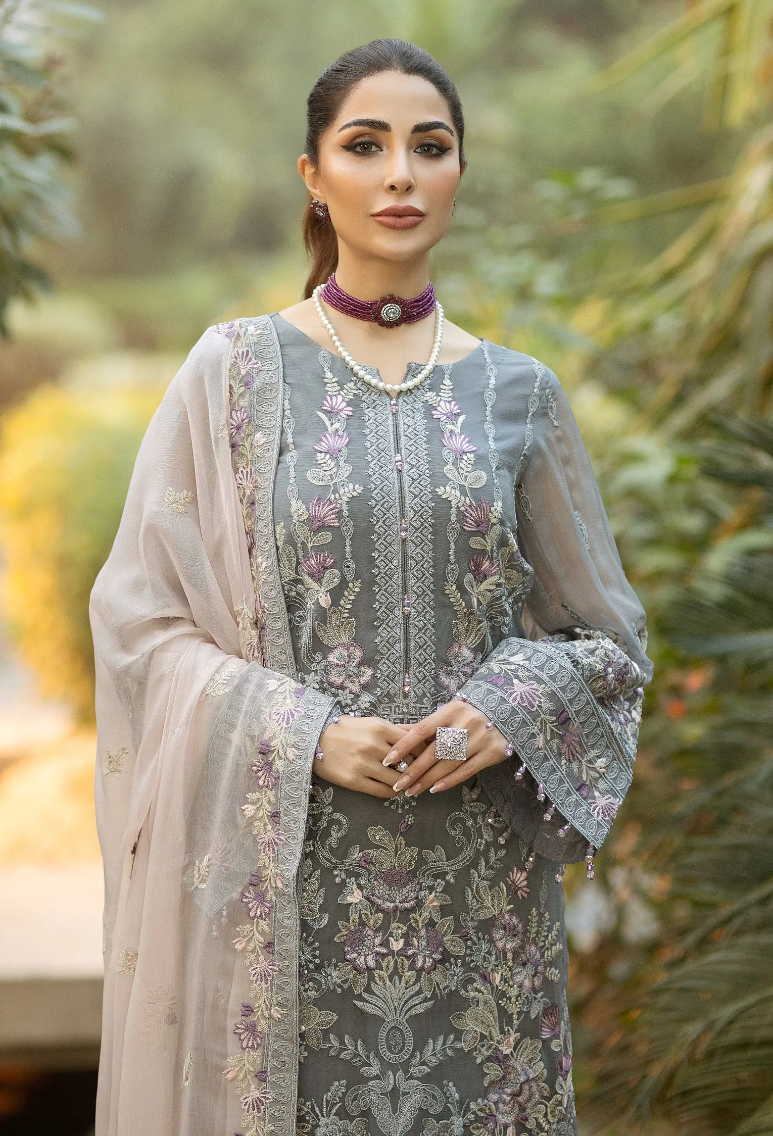 Adan's Libas Wisteria Embroidered Chiffon Collection – Martina