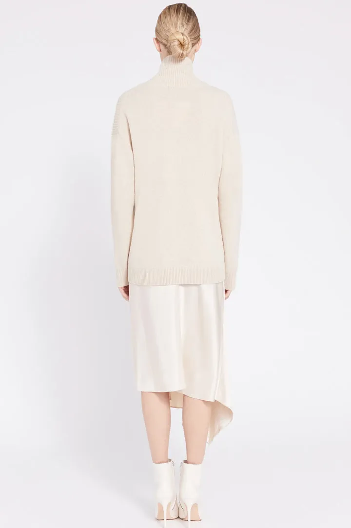 Alice   Olivia - Daphney Turtleneck Tunic Oatmeal