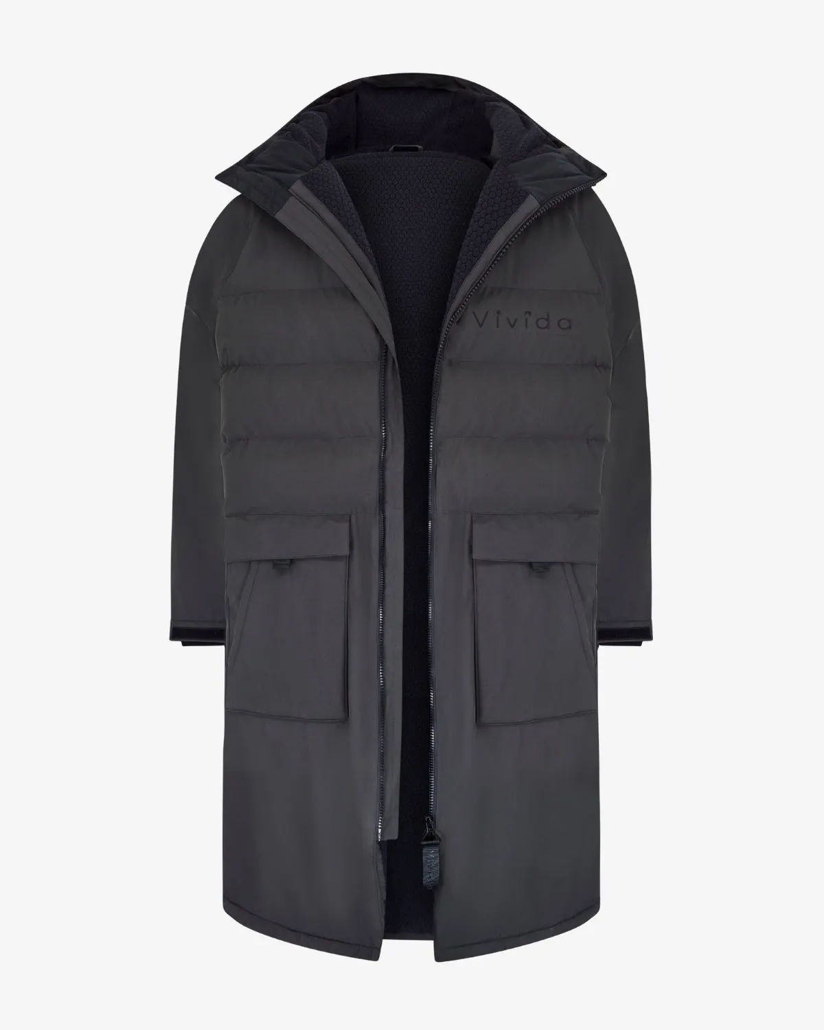 All Weather Puffer Changing Robe - Fossil Black