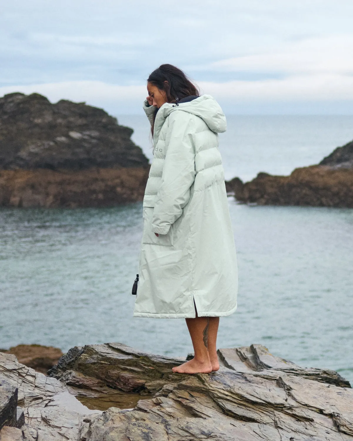 All Weather Puffer Changing Robe - Matcha Green