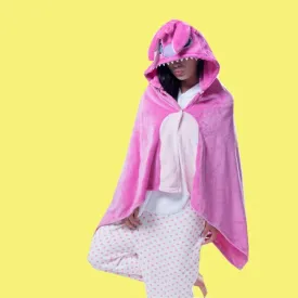 Animal Kigurumi Pink Stitch Cosplay Costume Hoodie Cloak Shawl