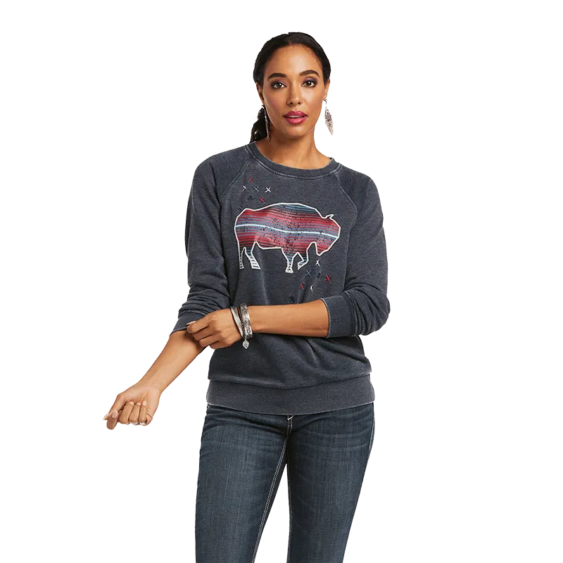 Ariat Ladies Night Star Long Sleeve Dark Sapphire Sweatshirt