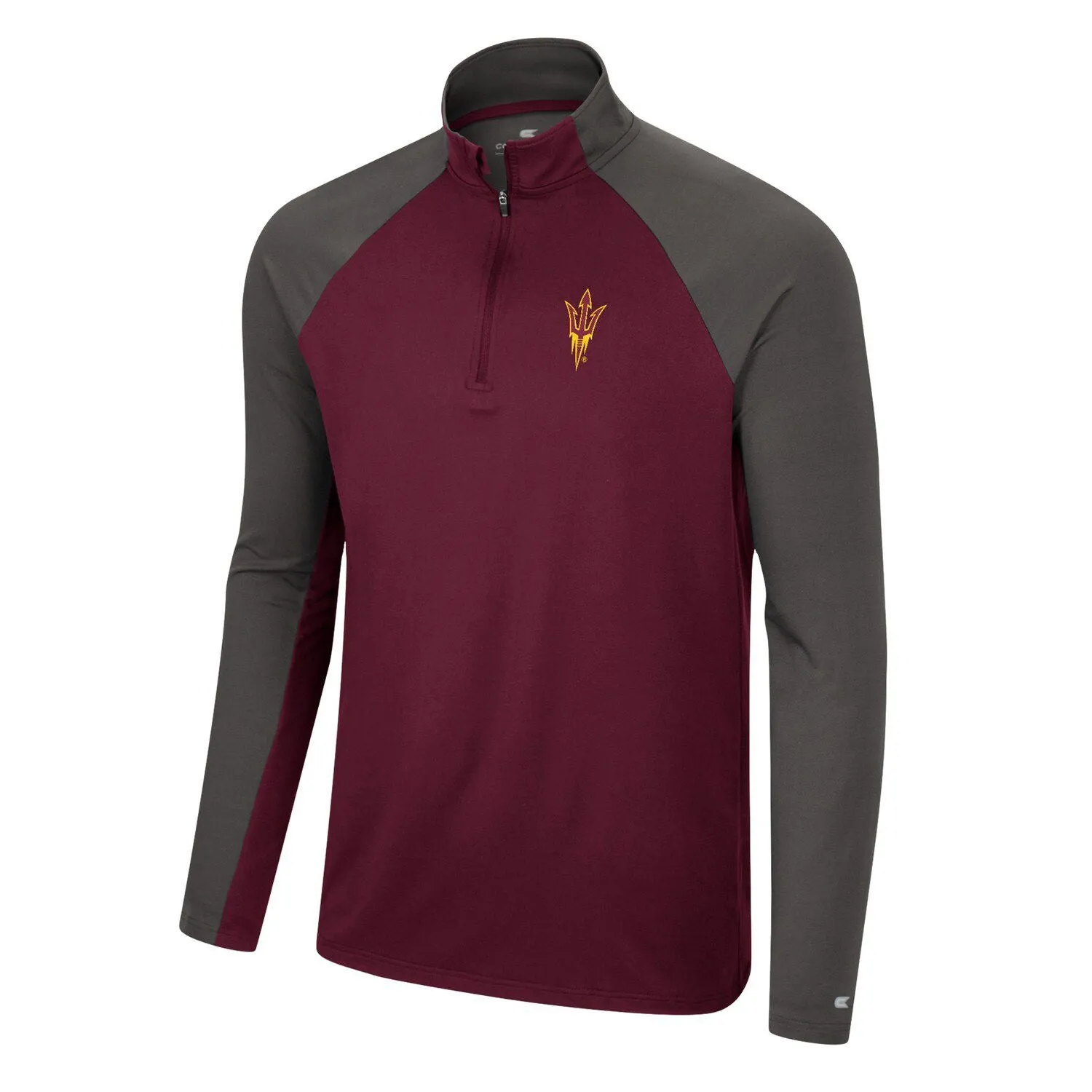 Arizona State Sun Devils Two Yutes Raglan Colosseum Men's Quarter Zip Windbreaker Maroon