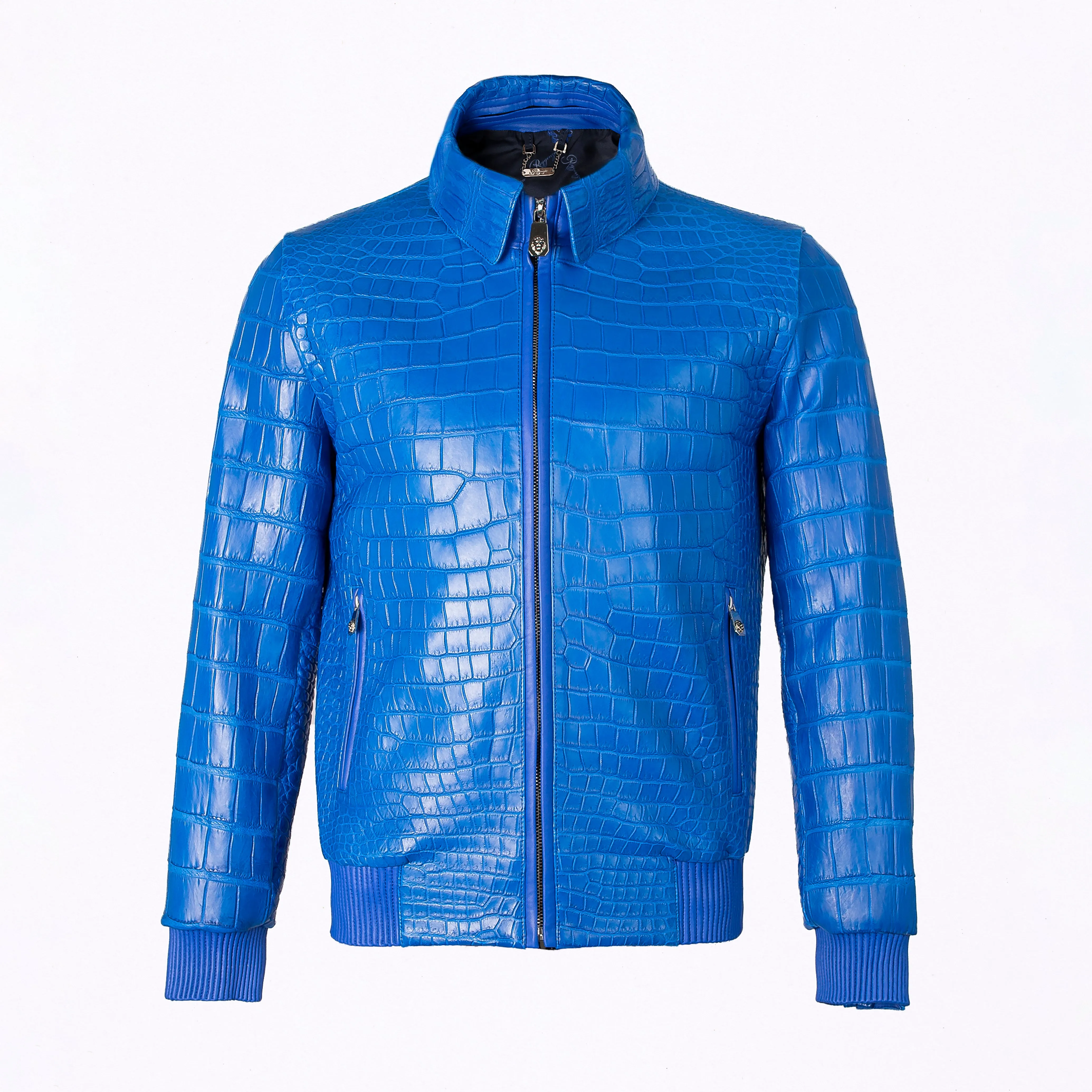 AZURE SKY WHOLE GRAIN CROCODILE ELEGANCE JACKET