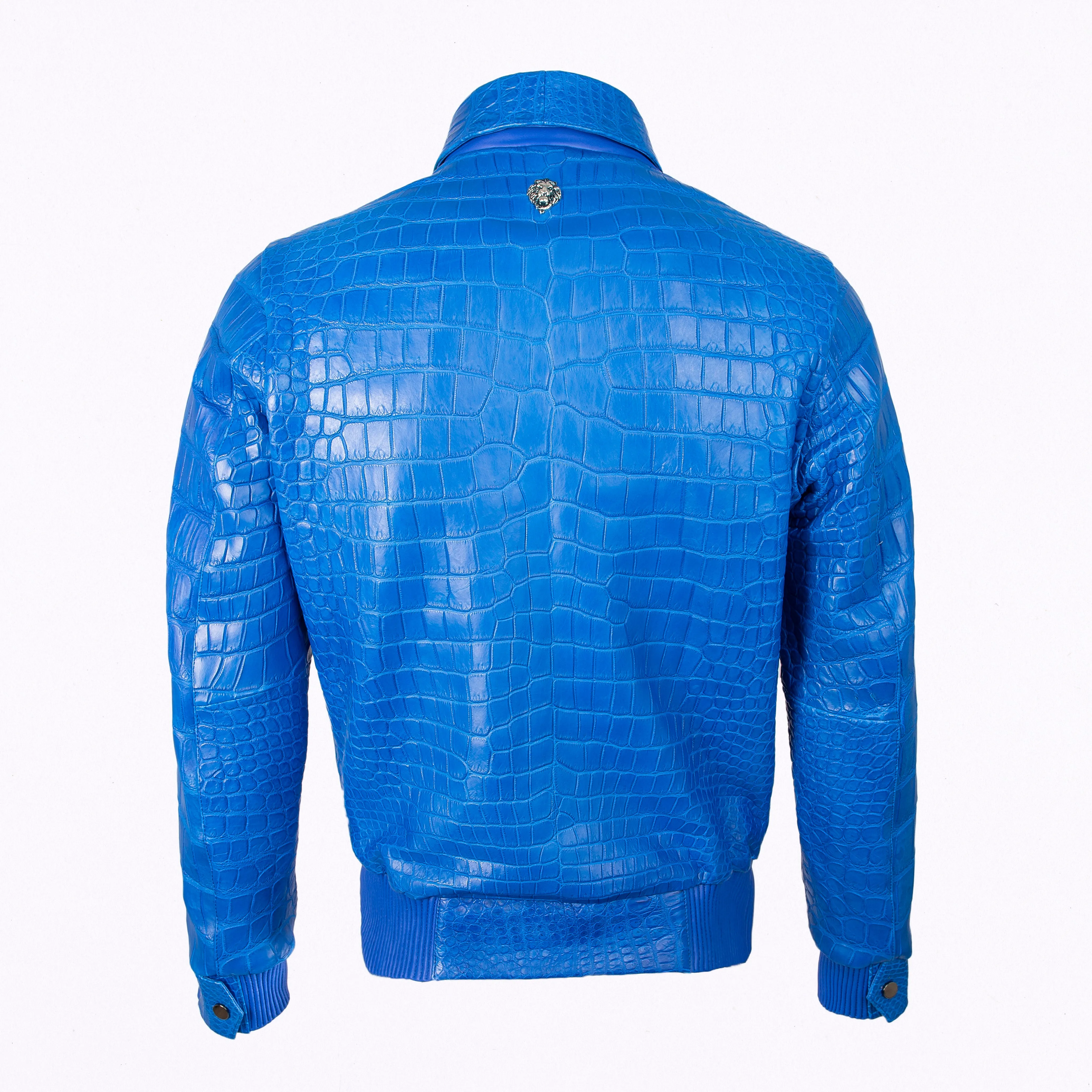 AZURE SKY WHOLE GRAIN CROCODILE ELEGANCE JACKET