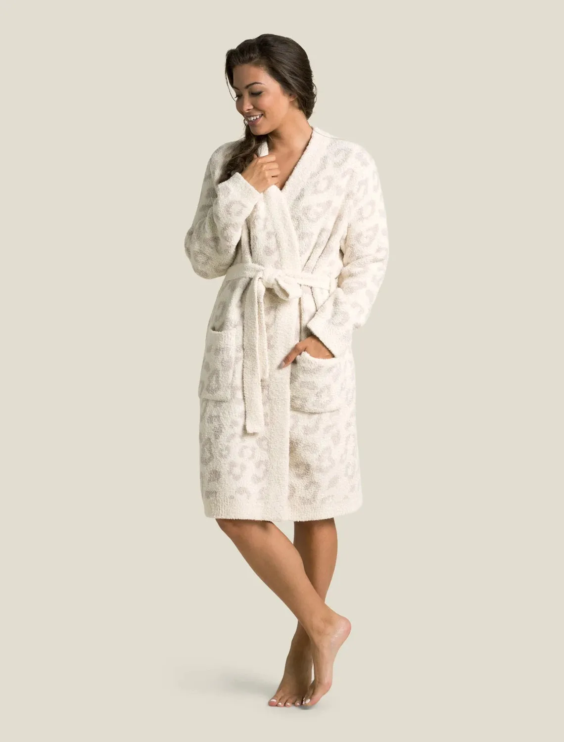 Barefoot Dreams - Cozychic Women's Barefoot in the Wild Robe in Cream Stone