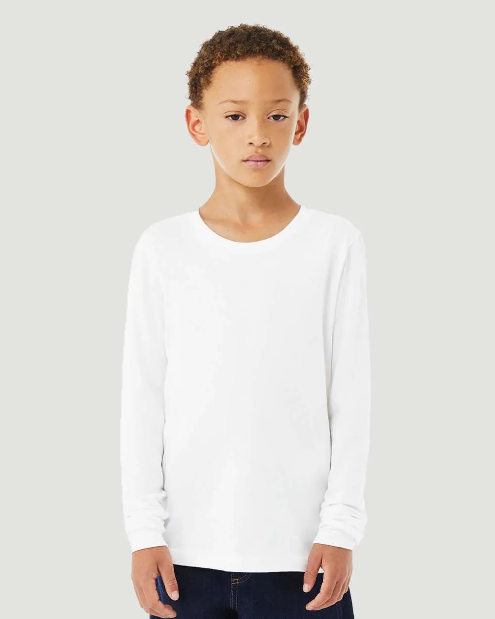 BELLA CANVAS Youth Heather CVC Long Sleeve Tee