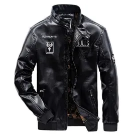 Biker Leather Casual Bomber Jacket