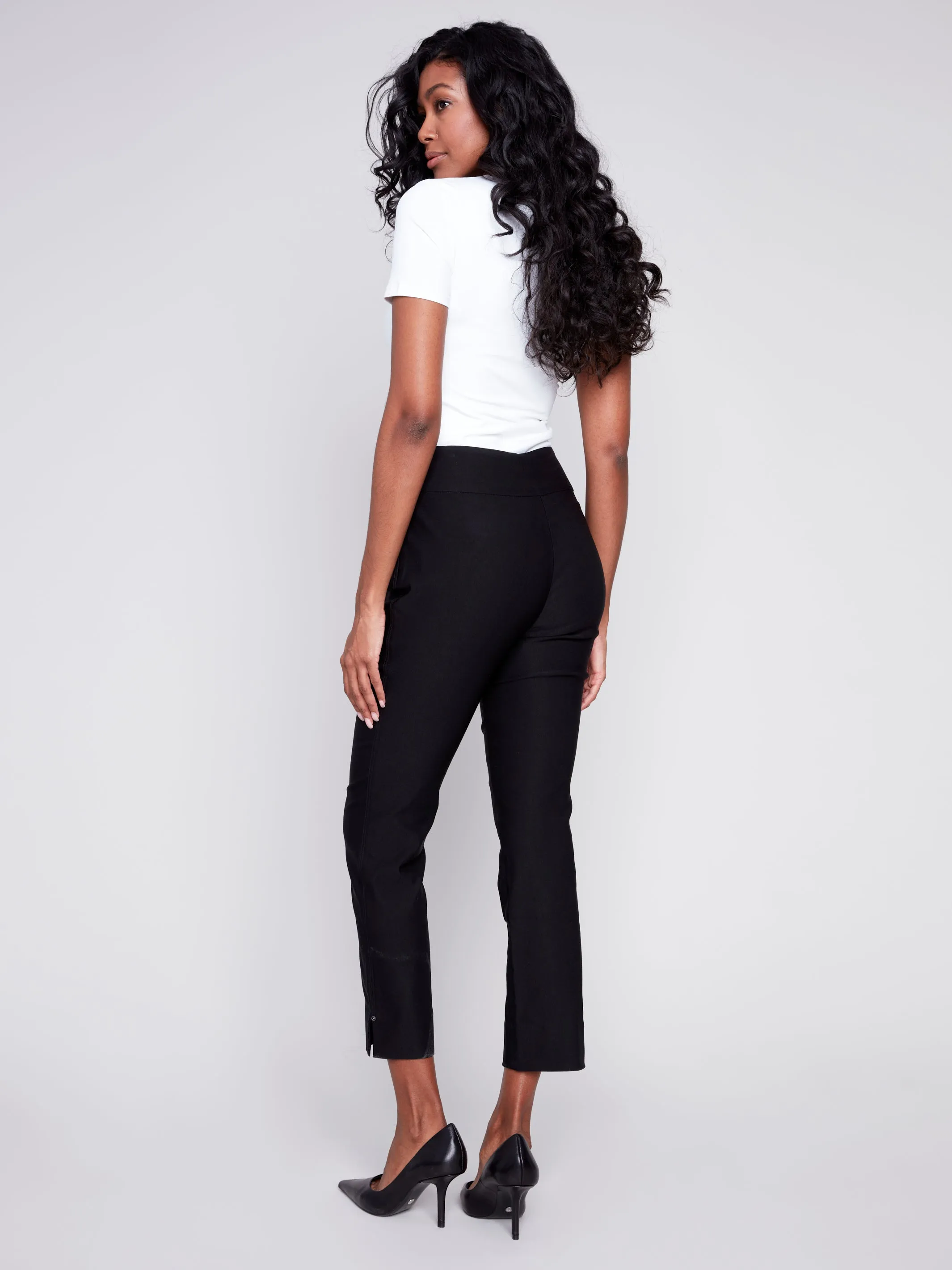 Black Capri With Side Slits