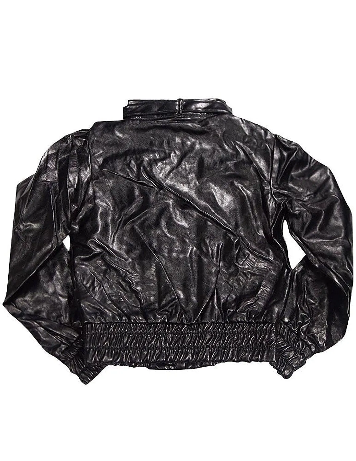 Black Lipstick Women's Faux Leather Jacket