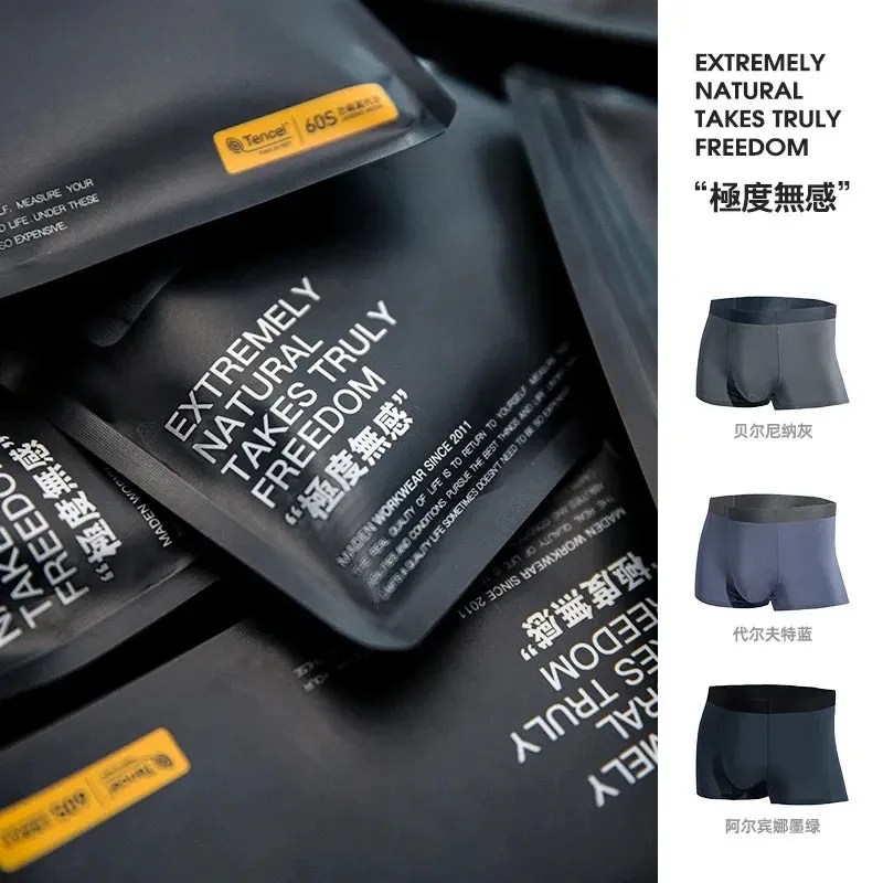 Breathable Thin Ice Silk Boxer Briefs - Antibacterial and Comfortable