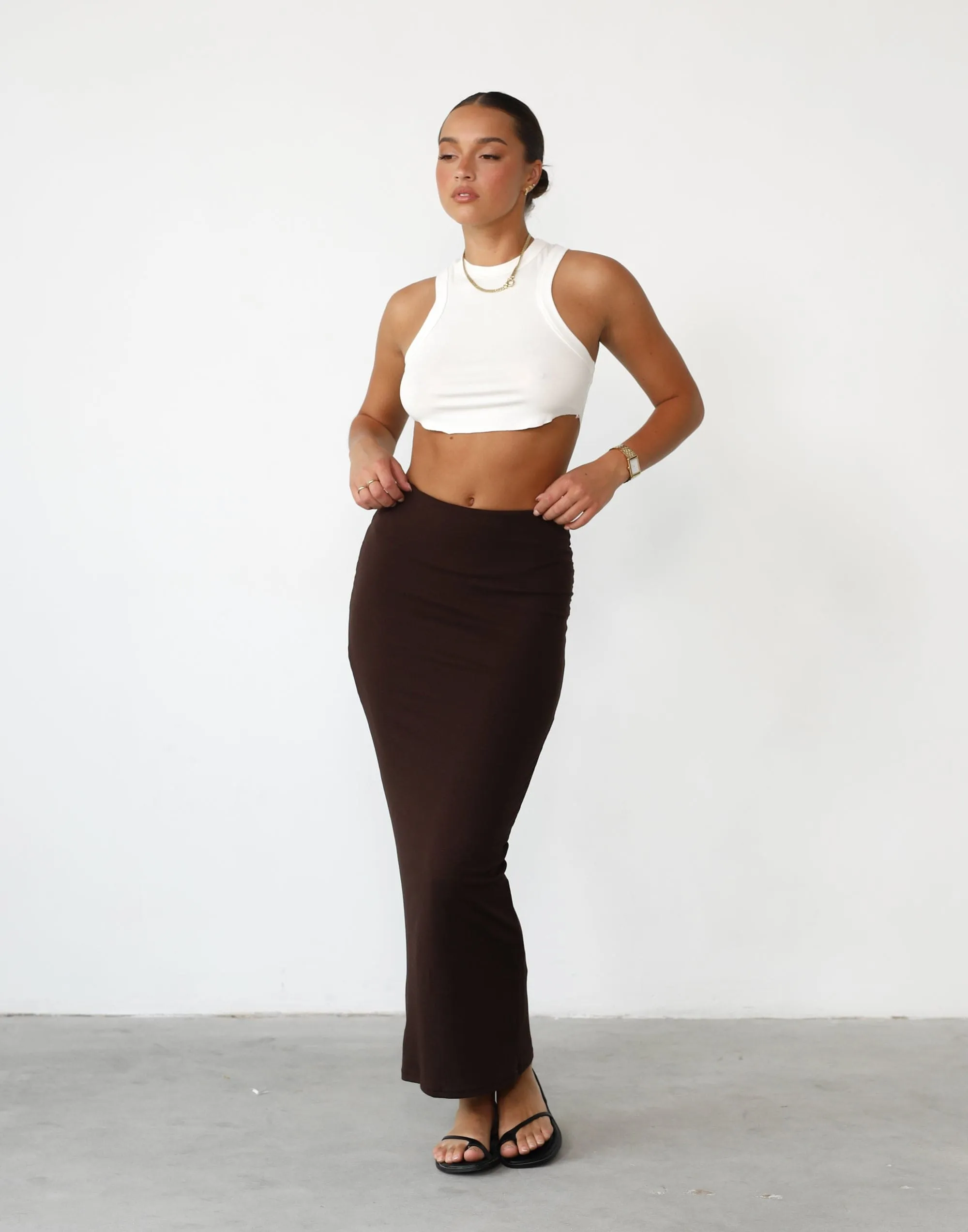 Broadway Maxi Skirt (Cocoa)