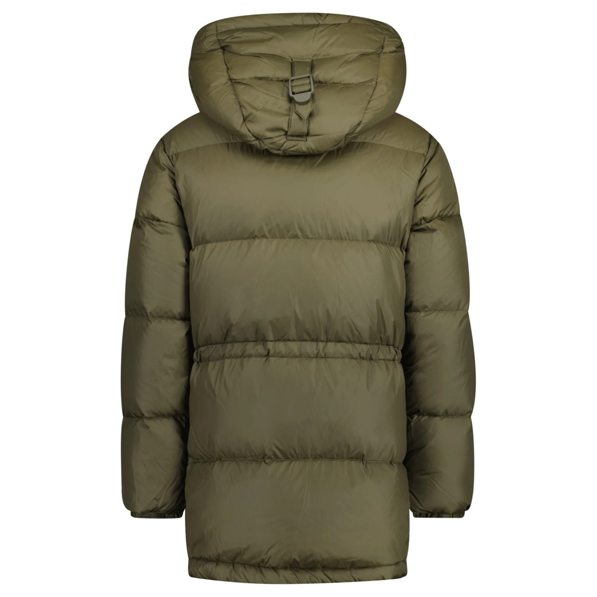 BURBERRY HALSBY MID LENGTH PUFFER JACKET KHAKI GREEN