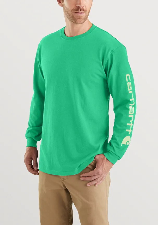 Carhartt Long Sleeve Graphic Logo T-Shirt | Malachite