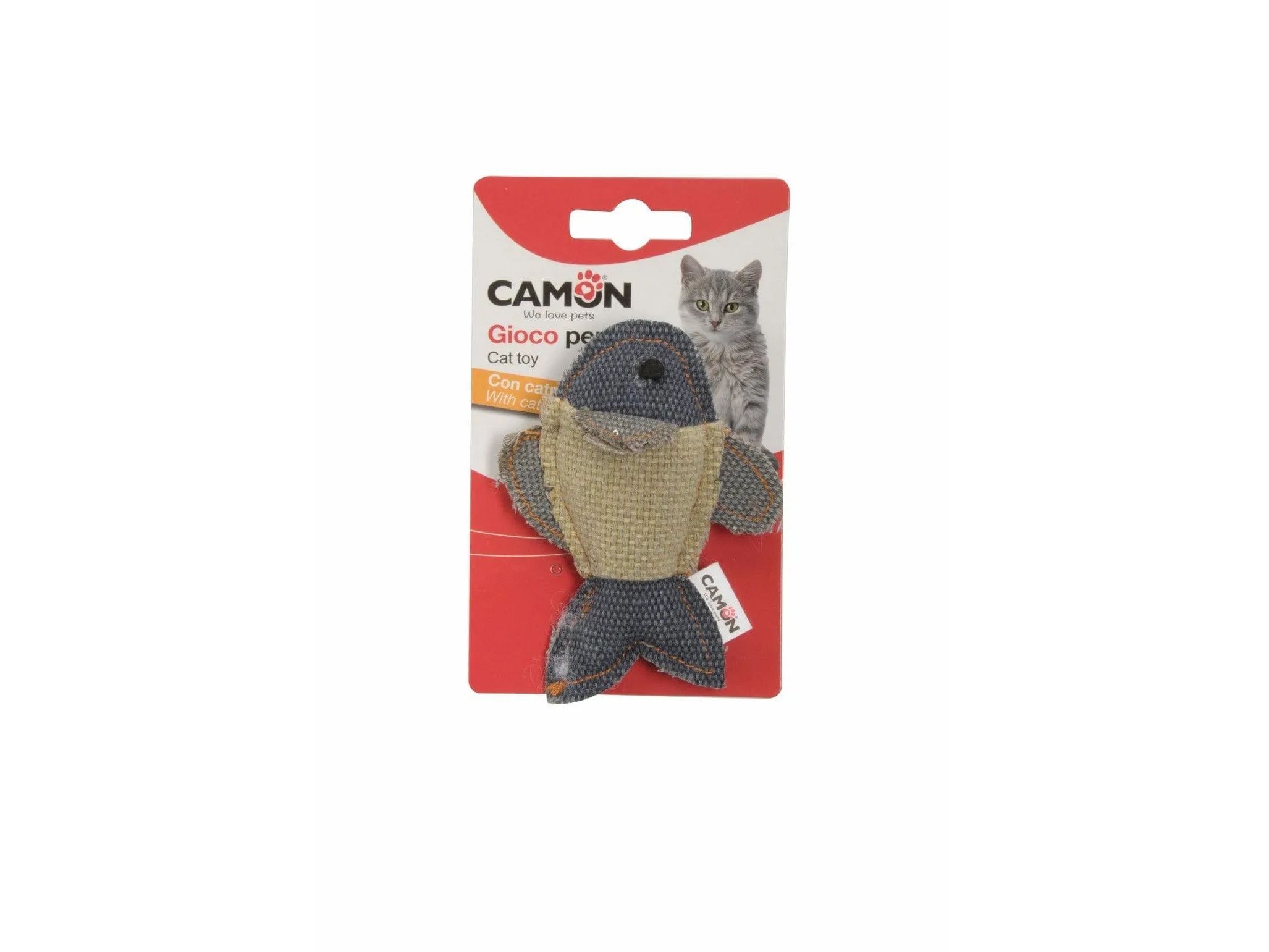 Cat Toy - Denim Fishes