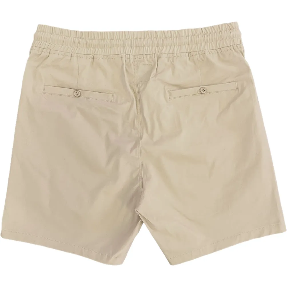 Classic Logo 5 Inch Mens Drawstring Khaki Shorts