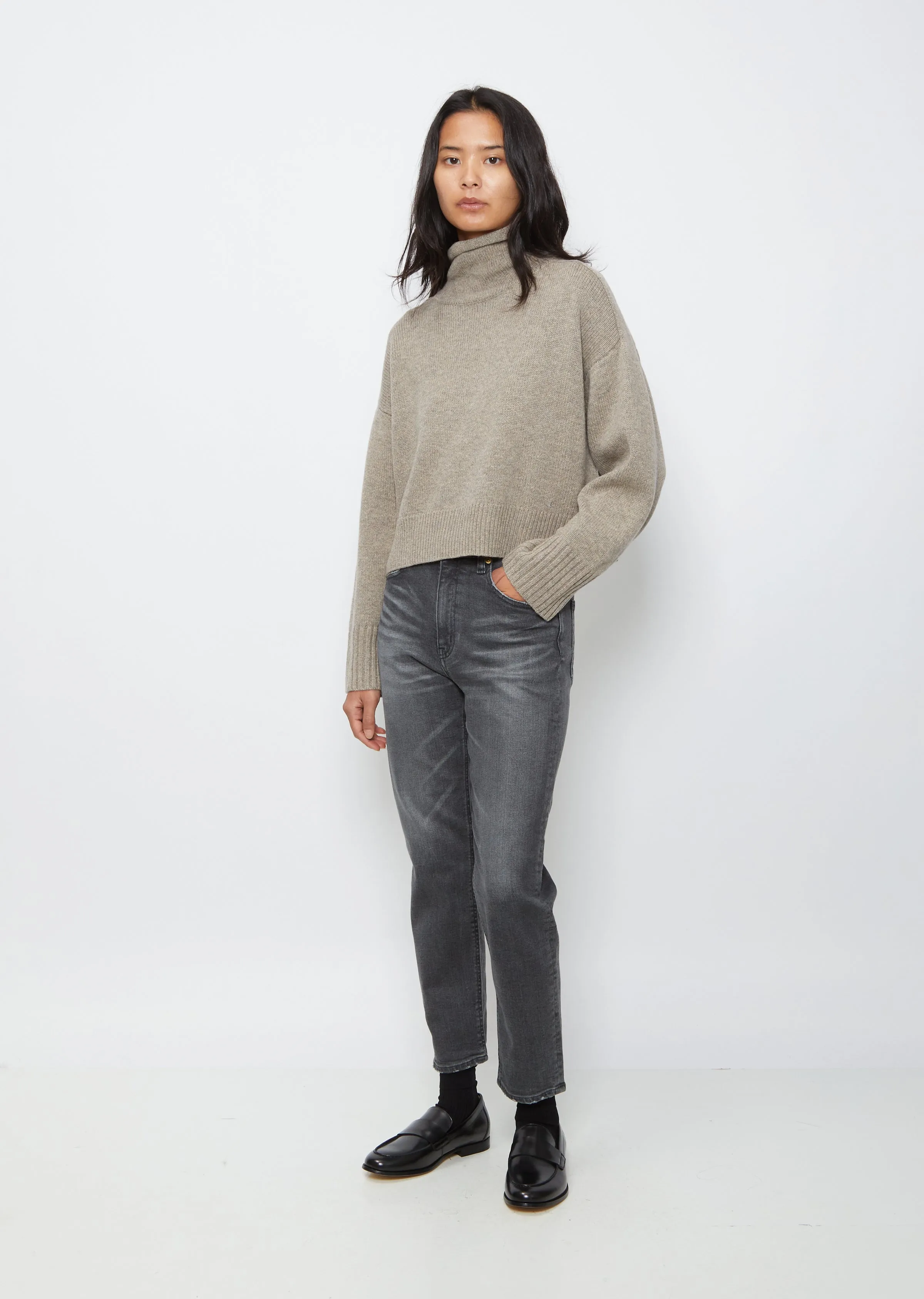 Collar Sweater — Ashes Melange