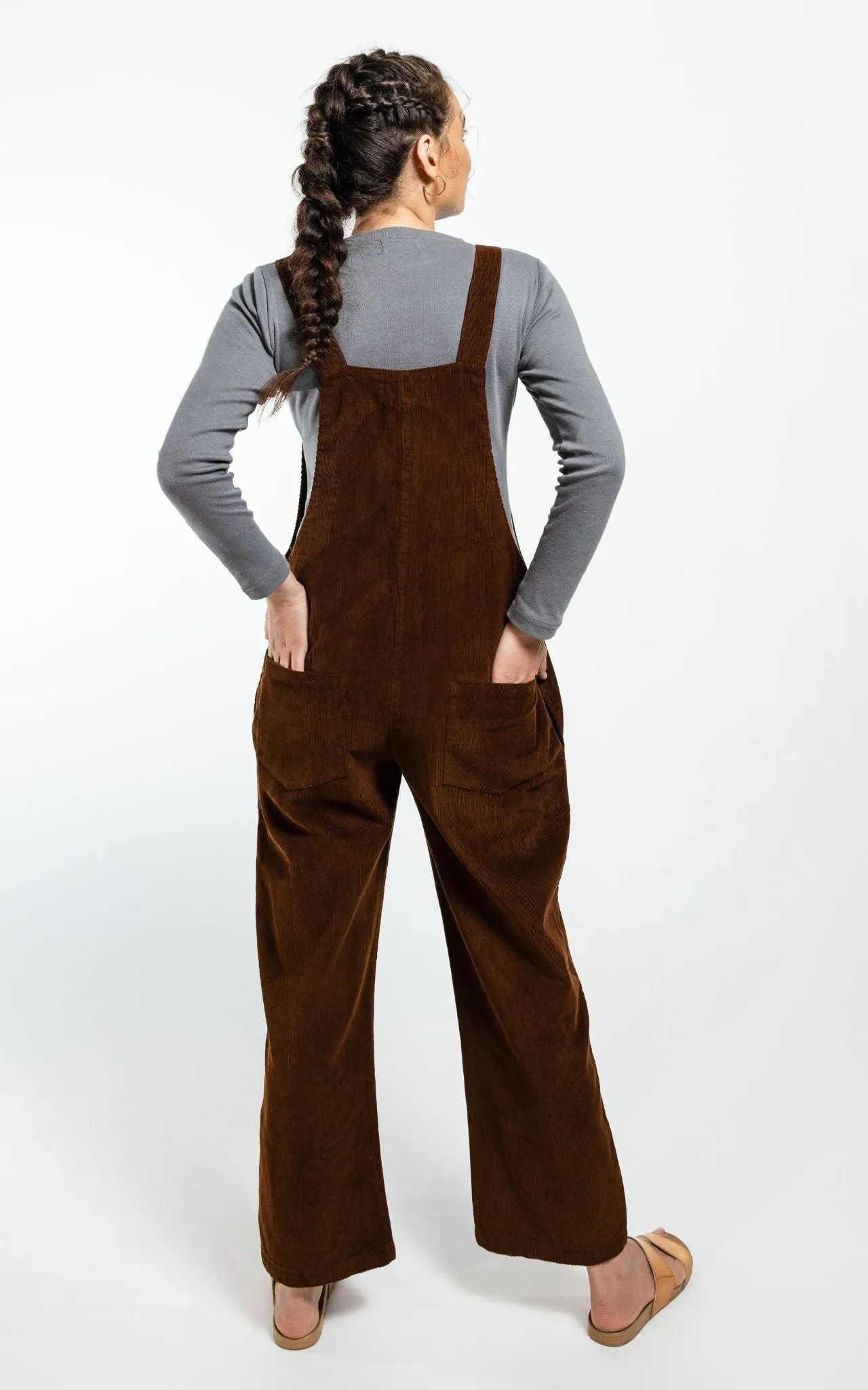 Corduroy Overalls - Walnut