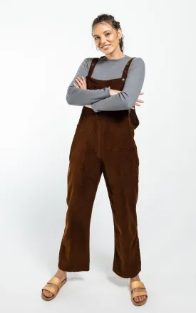 Corduroy Overalls - Walnut