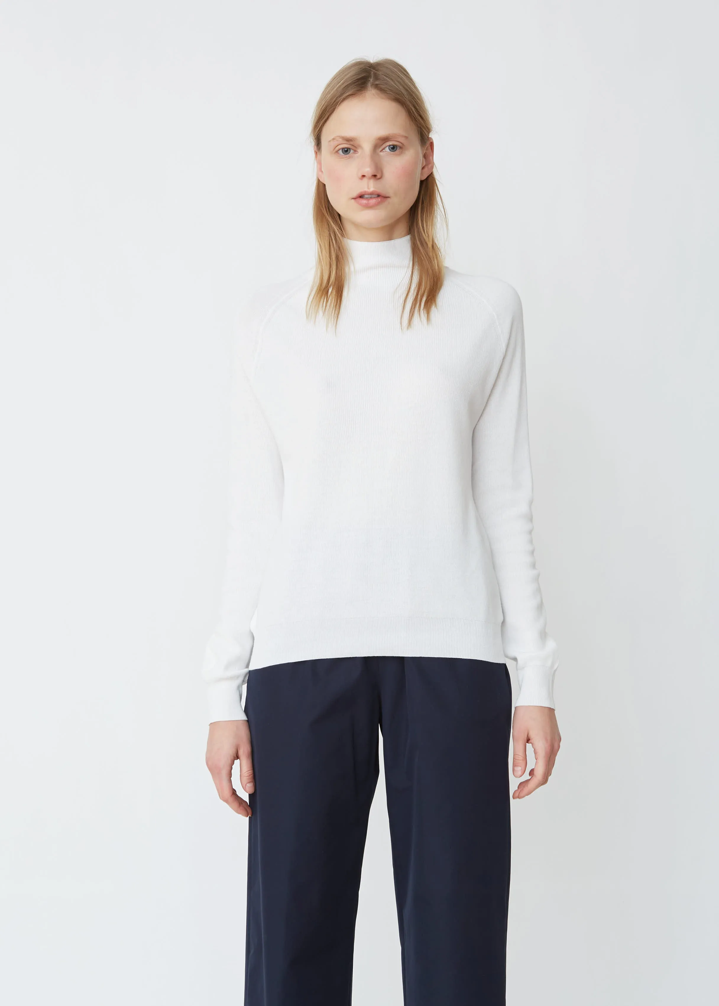 Cotton High Neck Sweater