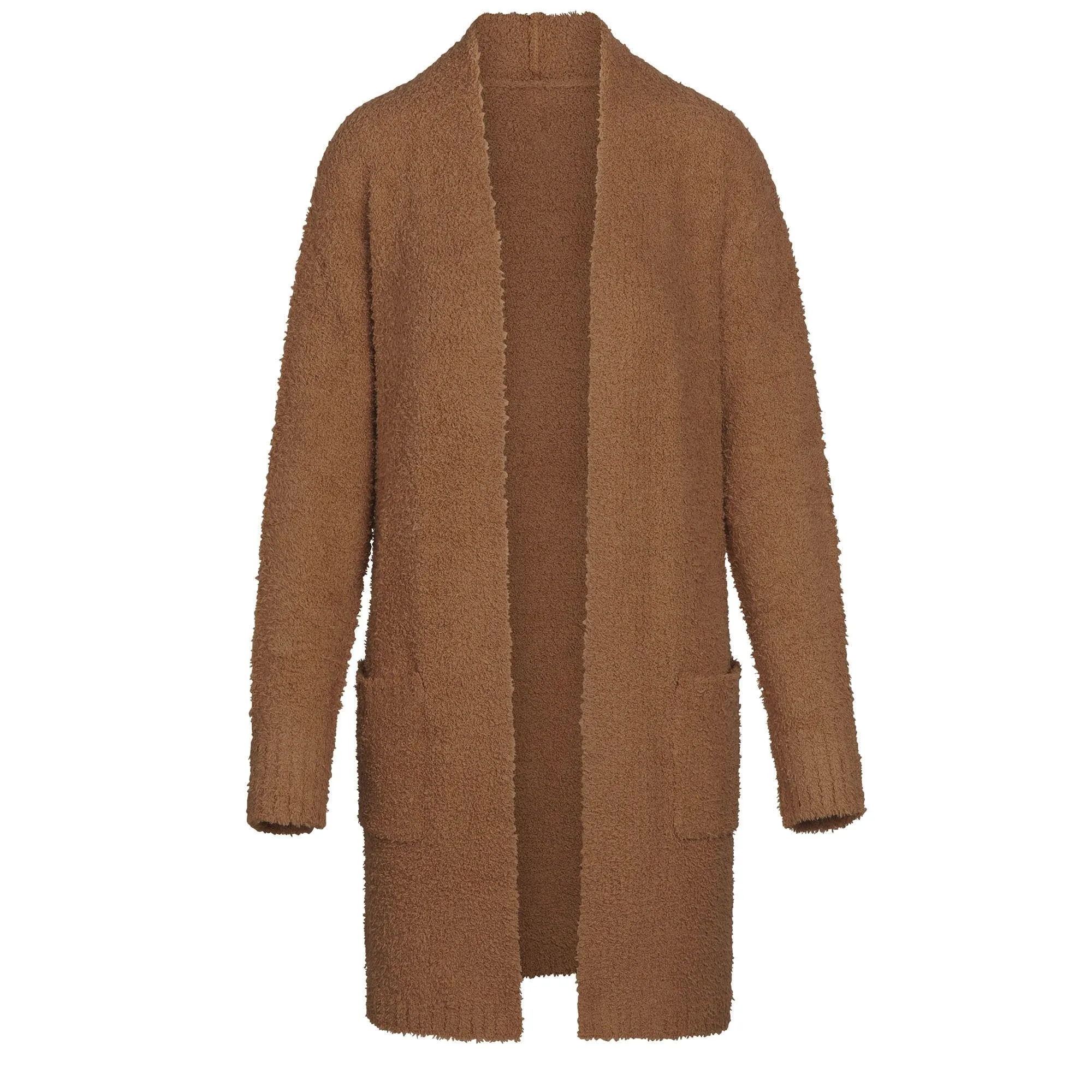 COZY KNIT SHORT ROBE | CAMEL