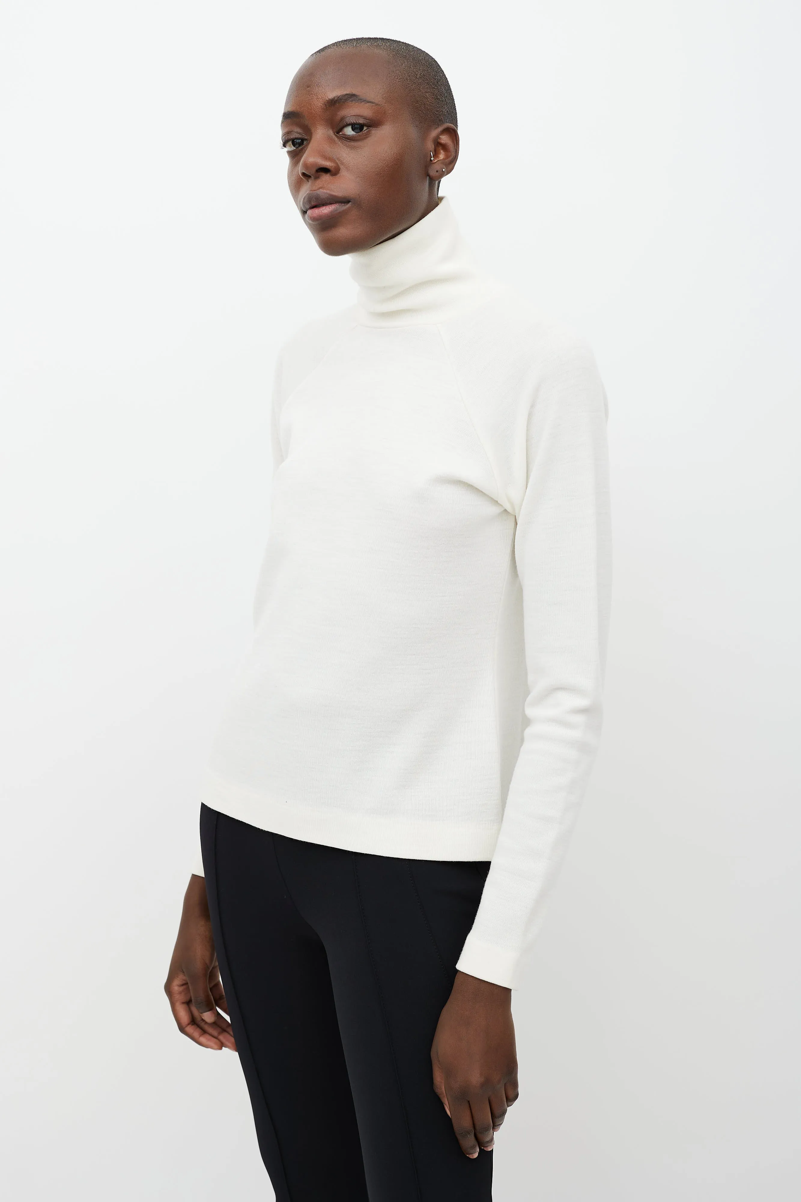 Cream Knit Turtleneck