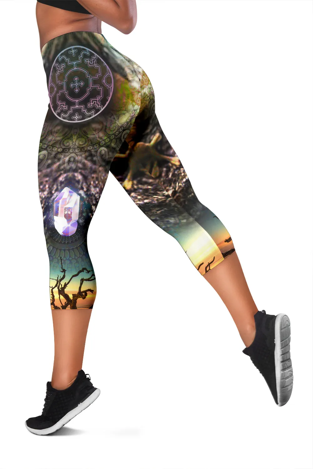 CrystalHealing || Women capris || by Cosmic Shiva