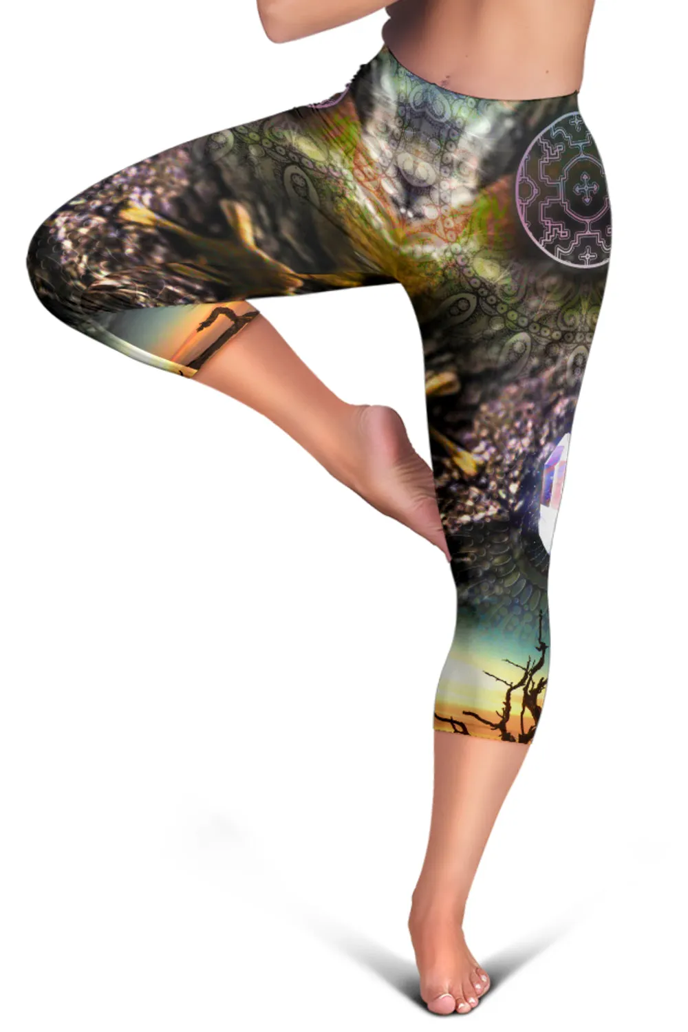 CrystalHealing || Women capris || by Cosmic Shiva