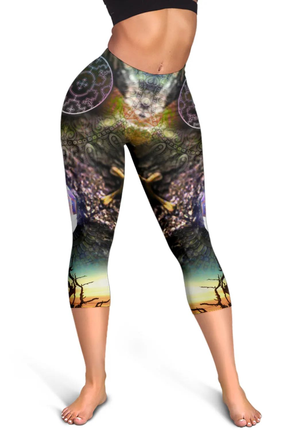 CrystalHealing || Women capris || by Cosmic Shiva