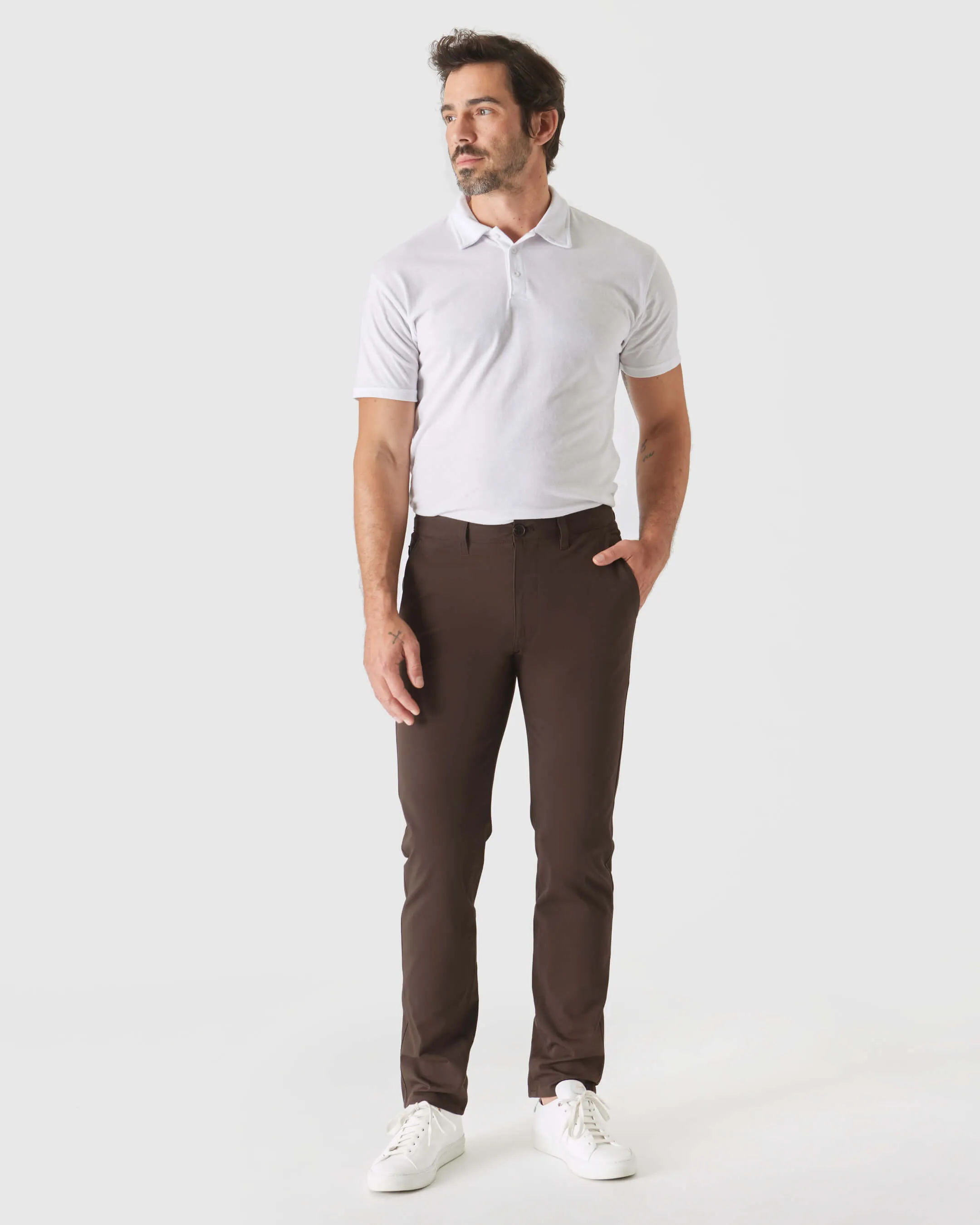 Dark Oak Slim Twill Chino Pant