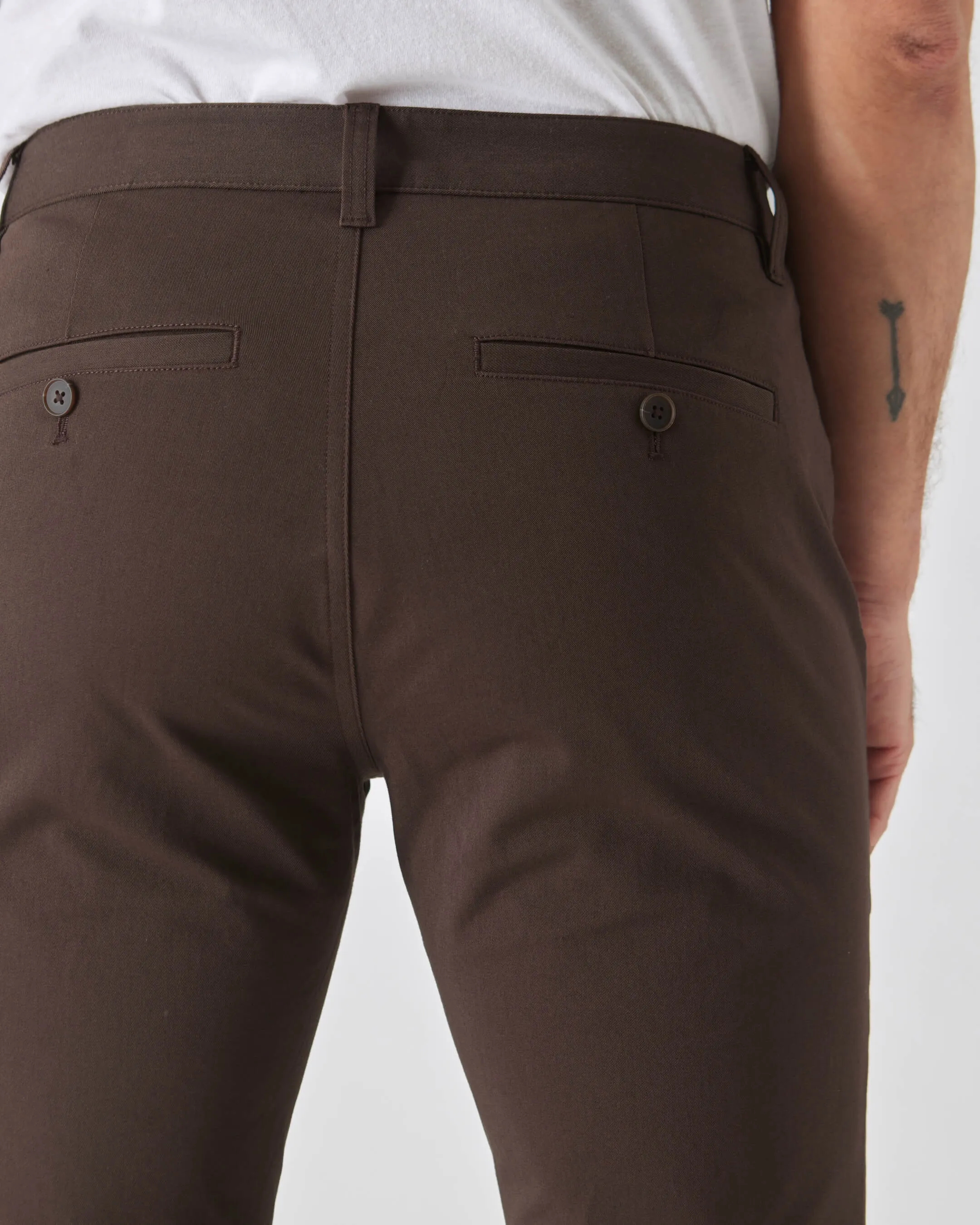 Dark Oak Slim Twill Chino Pant