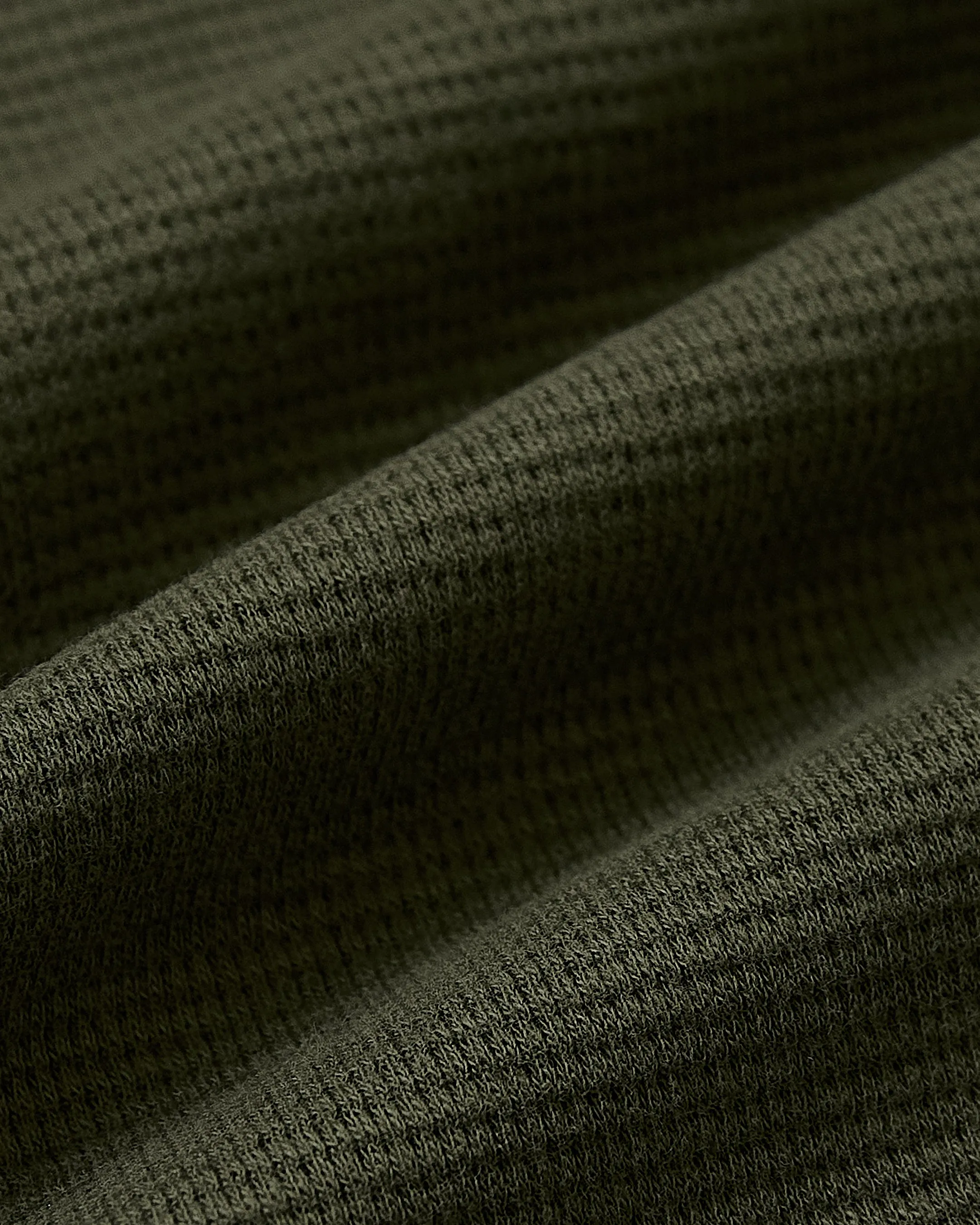 Dark Olive Waffle Long Sleeve Henley