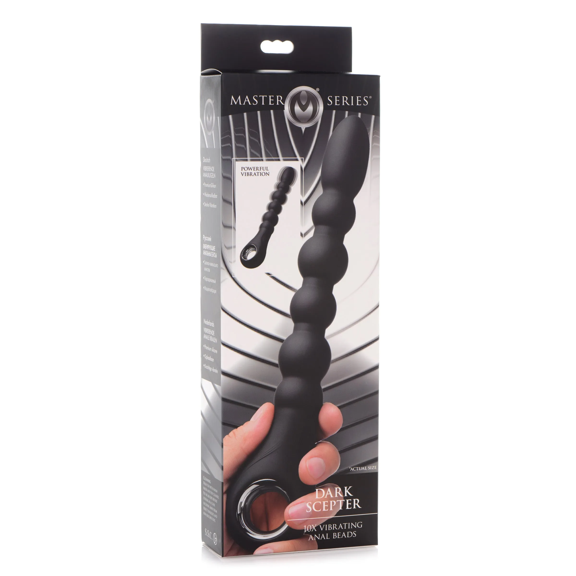 Dark Scepter 10X Vibrating Silcone Anal Beads