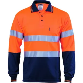 DNC Hi Vis D/N Cool Breathe Polo Shirt With CSR R/Tape Long Sleeve (3716)