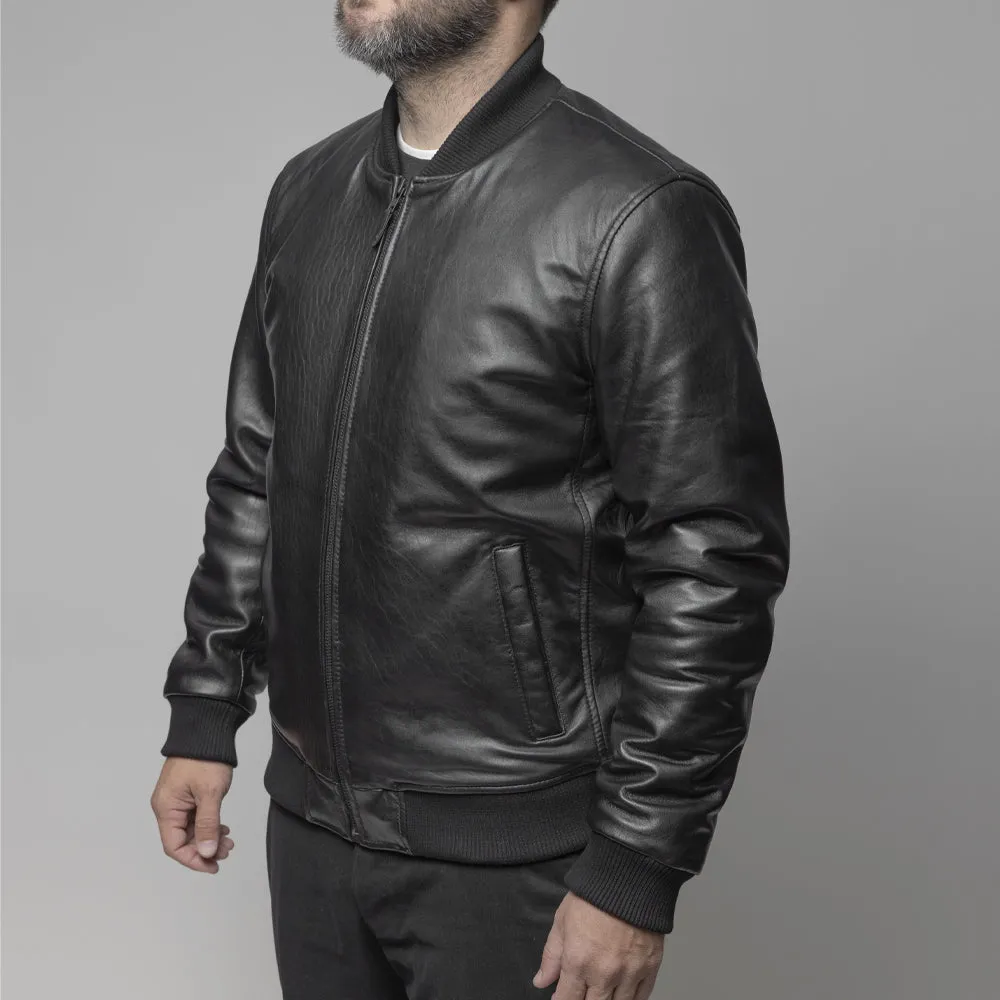 Dravis Men's Leather Bomber Jacket (POS)