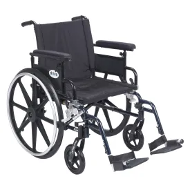 Drive Medical pla420fbfaarad-sf Viper Plus GT Wheelchair with Flip Back Removable Adjustable Full Arms, Swing away Footrests, 20" Seat