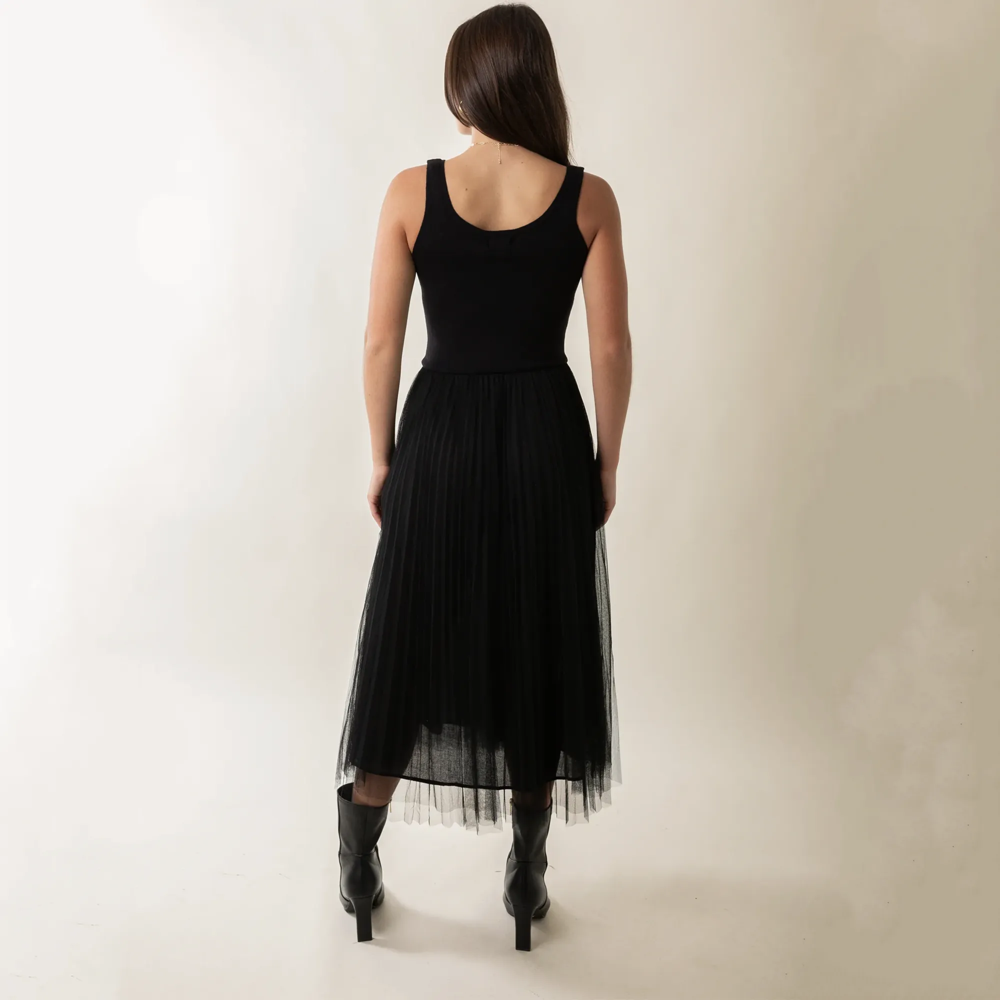 Elan Maxi Tulle Skirt Dress