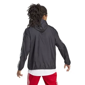 Essentials adidas Men's Woven 3 Stripe Windbreaker Black