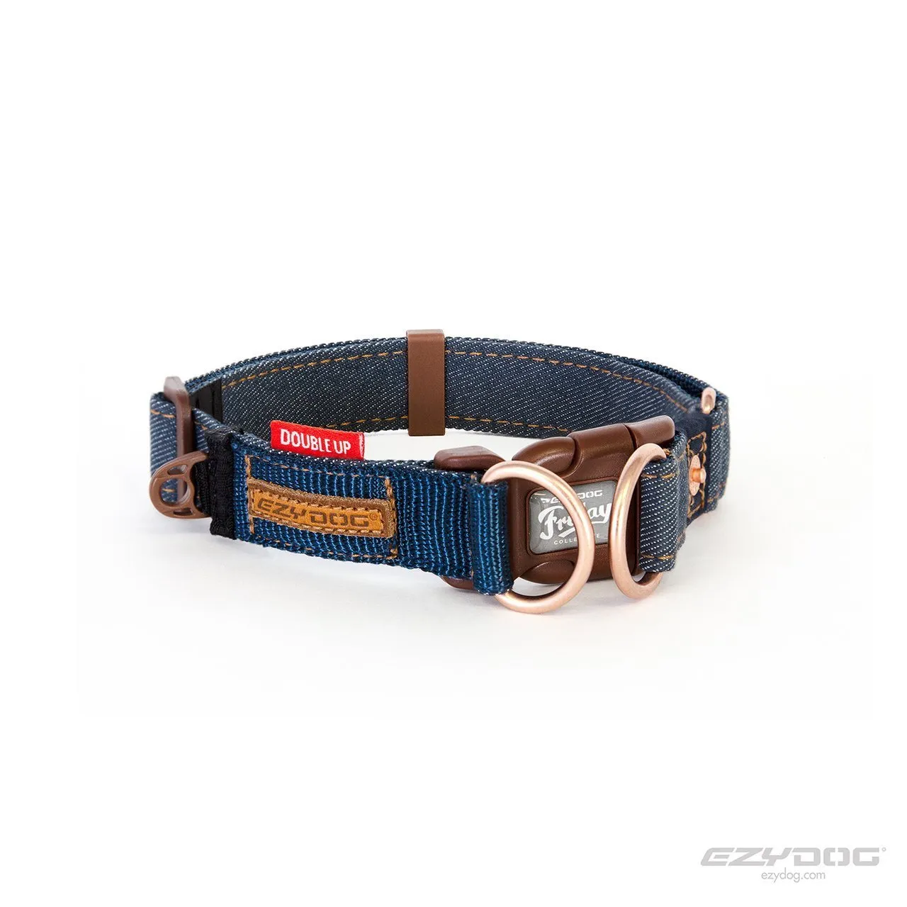 EzyDog Double Up Dog Collar Small Denim