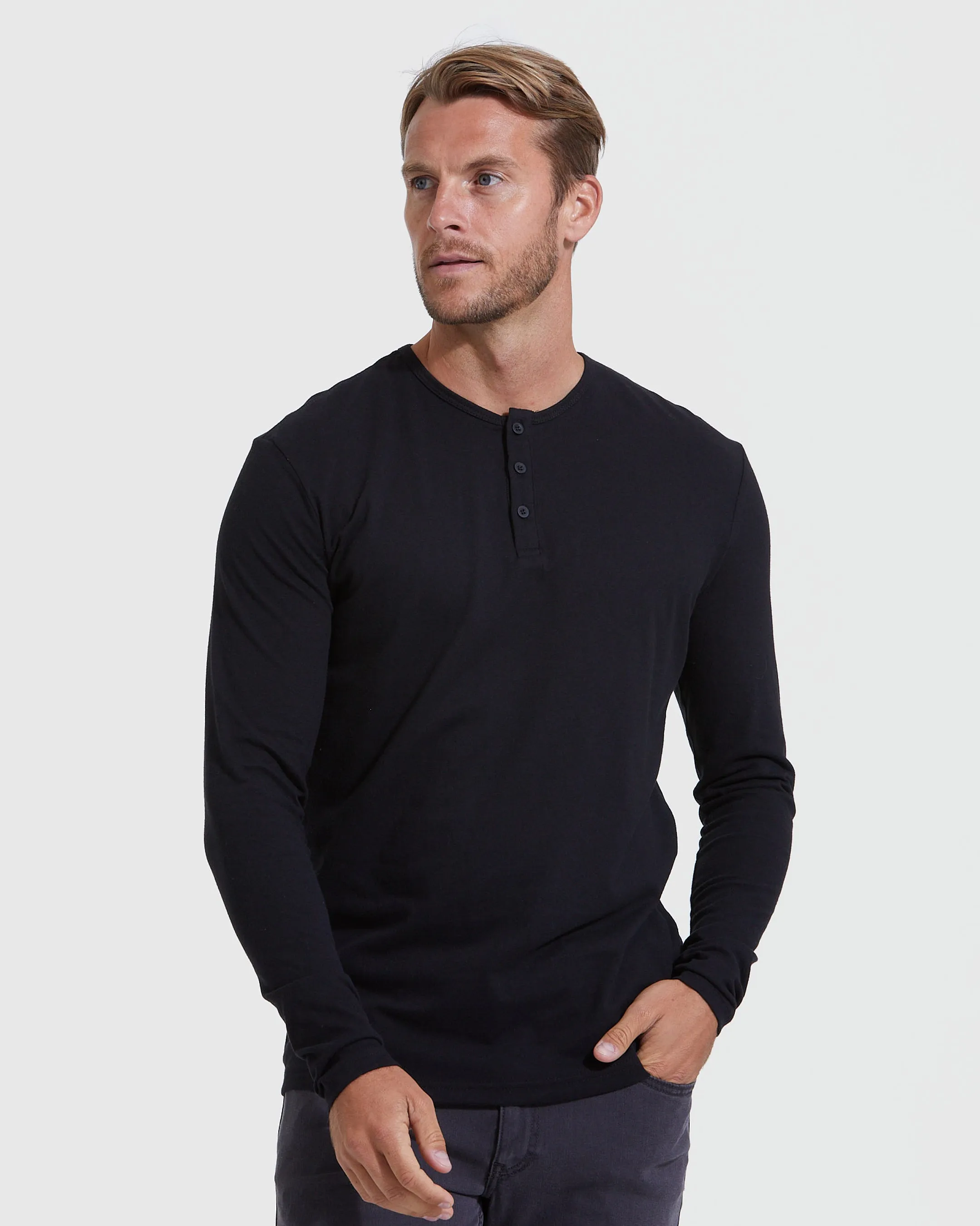 Fall Hues Long Sleeve Henley 3-Pack