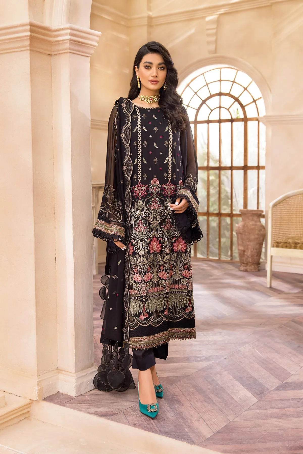 Farasha Embroidered Luxury Chiffon Collection 2022 – ECSTASY