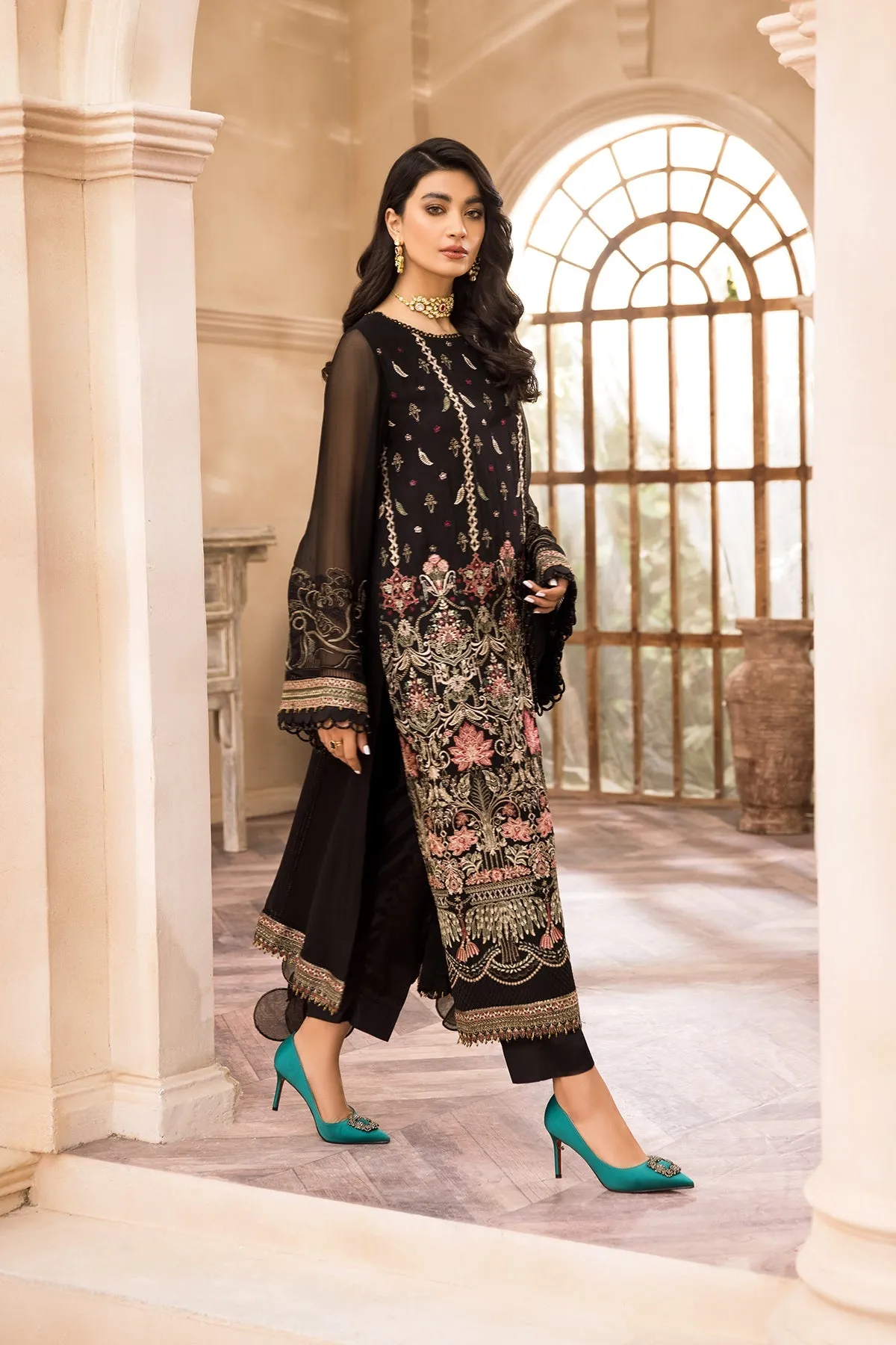 Farasha Embroidered Luxury Chiffon Collection 2022 – ECSTASY