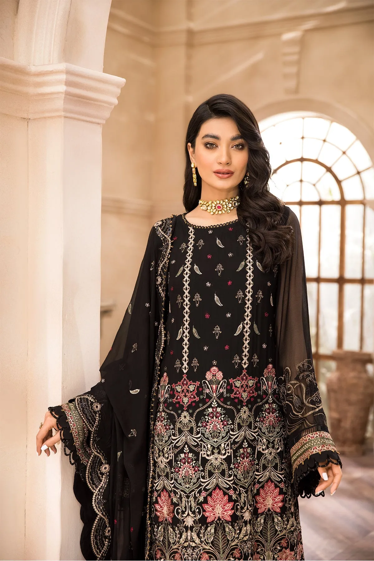 Farasha Embroidered Luxury Chiffon Collection 2022 – ECSTASY