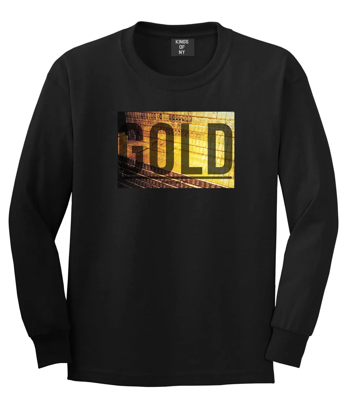 Gold Bricks Money Luxury Bank Cash Long Sleeve T-Shirt