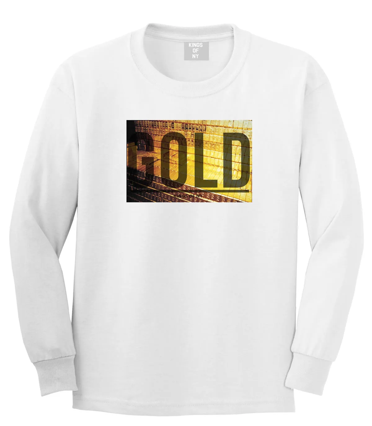 Gold Bricks Money Luxury Bank Cash Long Sleeve T-Shirt