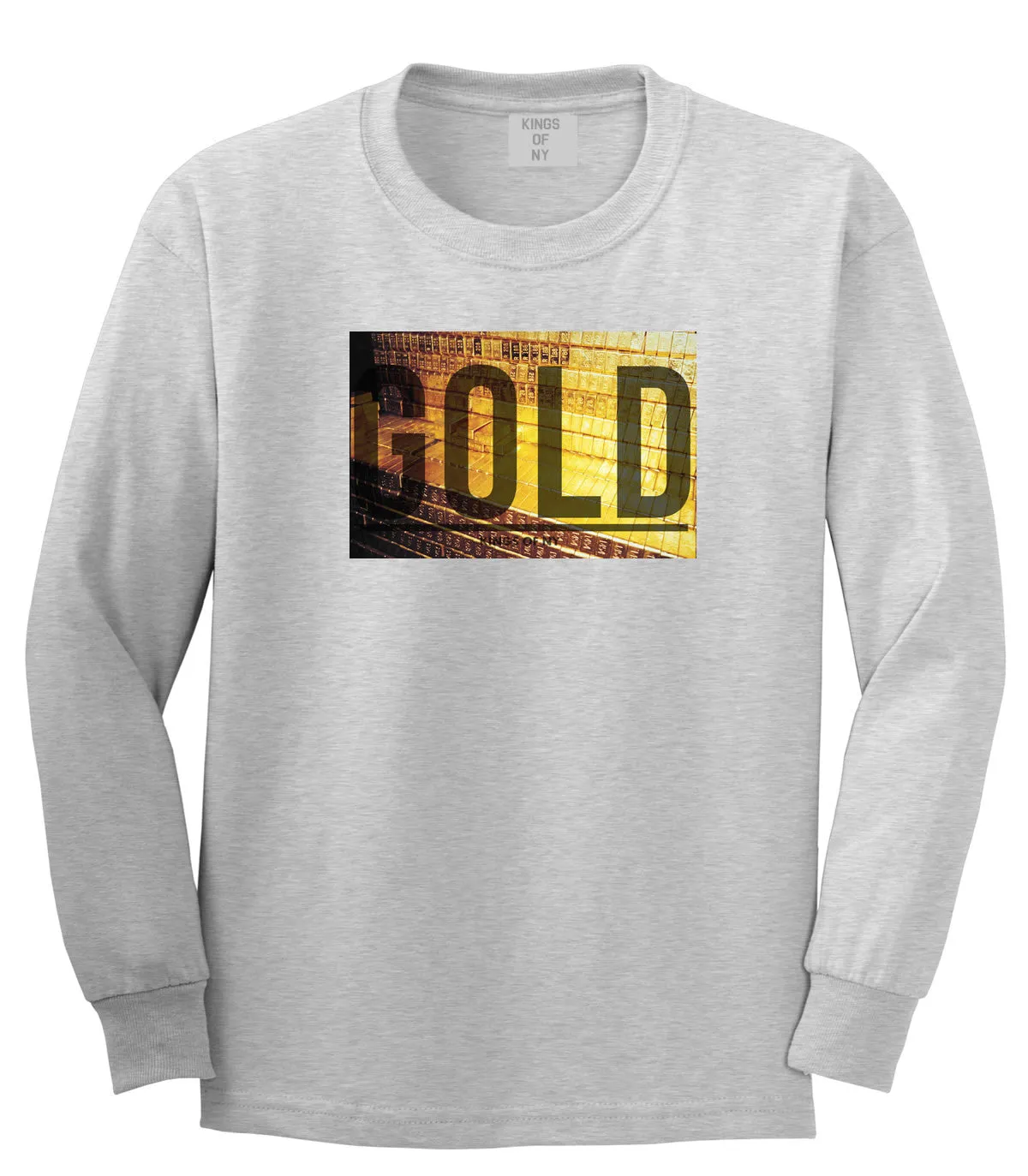 Gold Bricks Money Luxury Bank Cash Long Sleeve T-Shirt