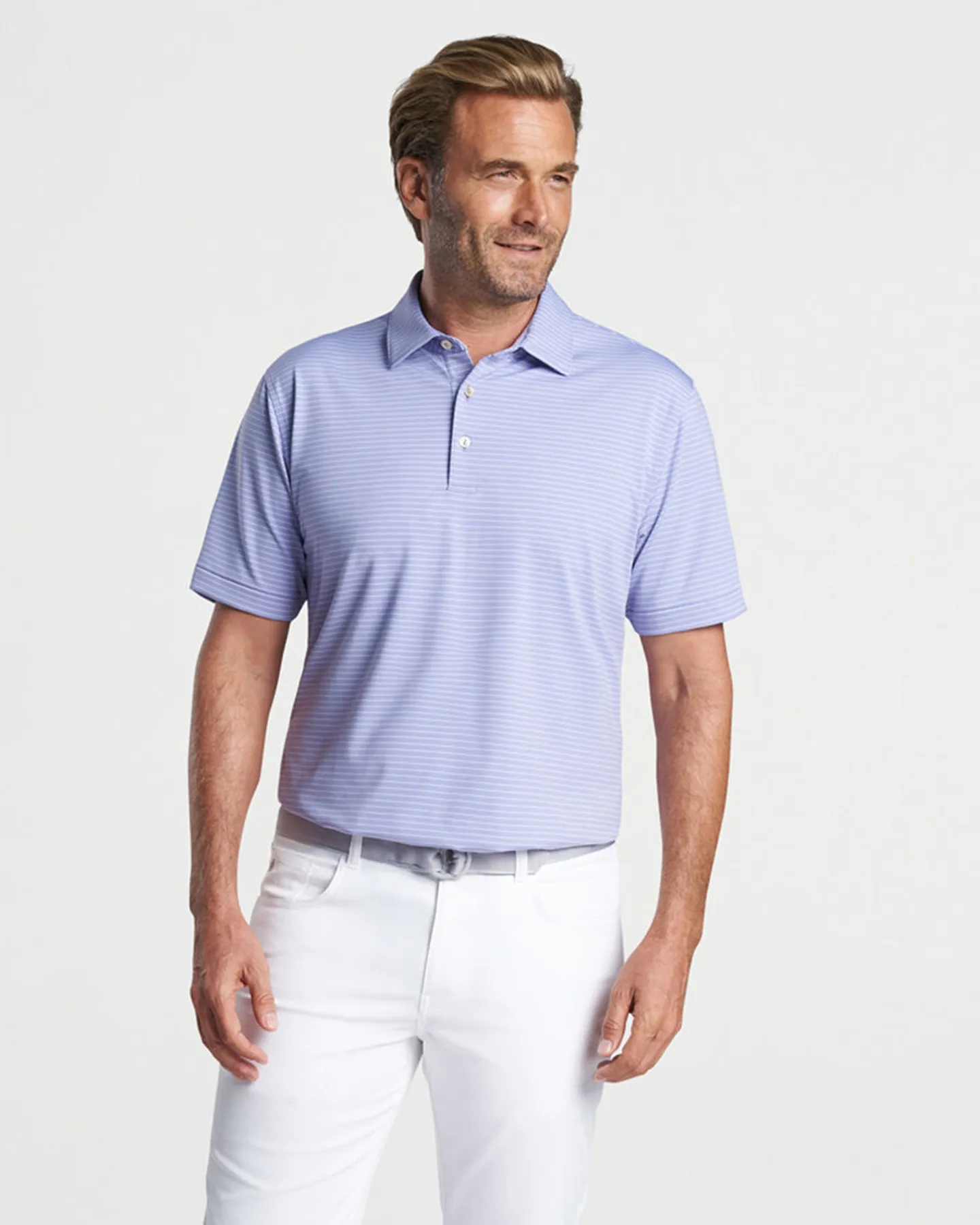 HEMLOCK PERFORMANCE JERSEY POLO - LAVENDER FOG